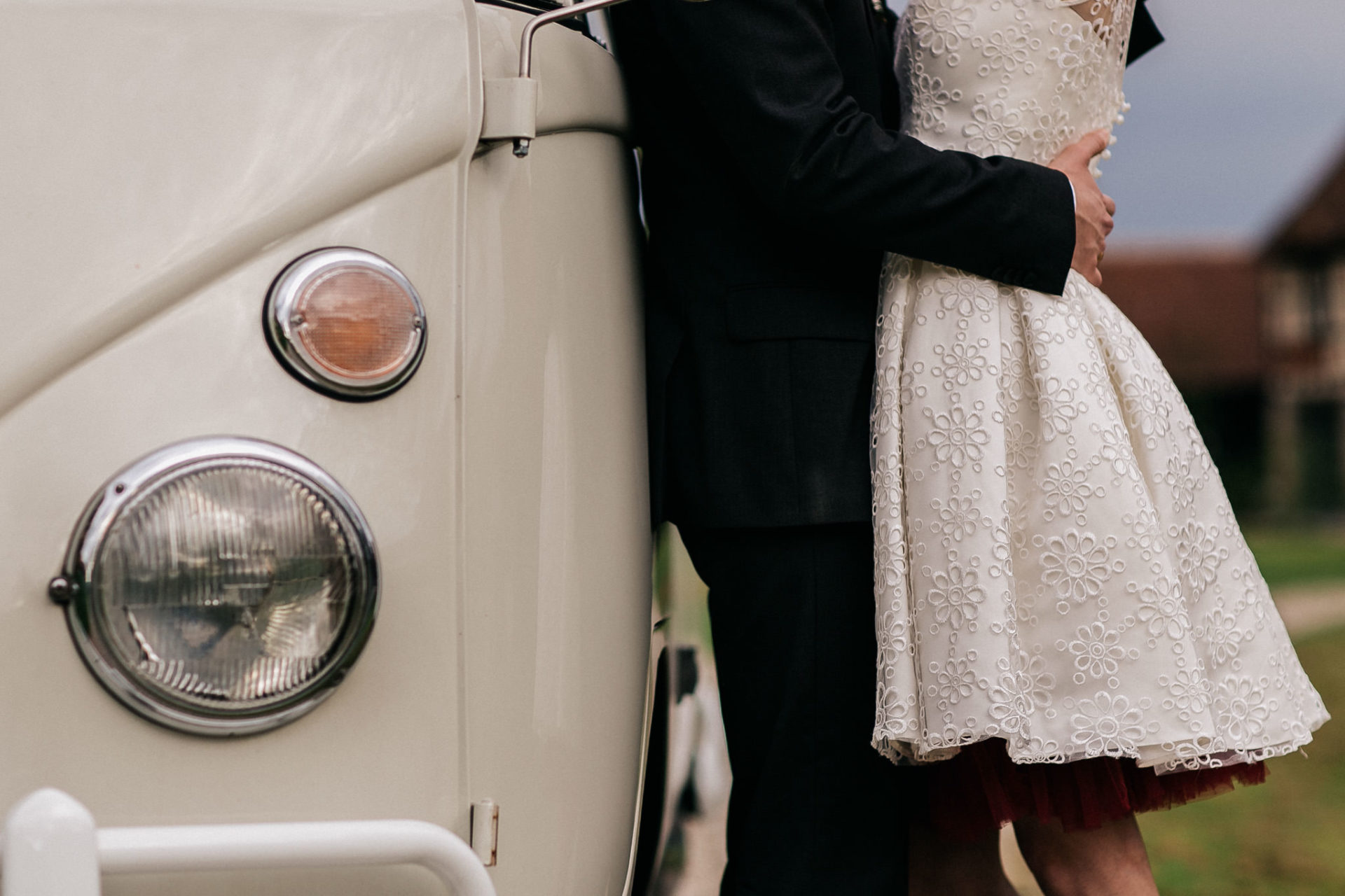 barn wedding germany-marsala decoration-peonies bouquet-vw t1 wedding car-vintage wedding