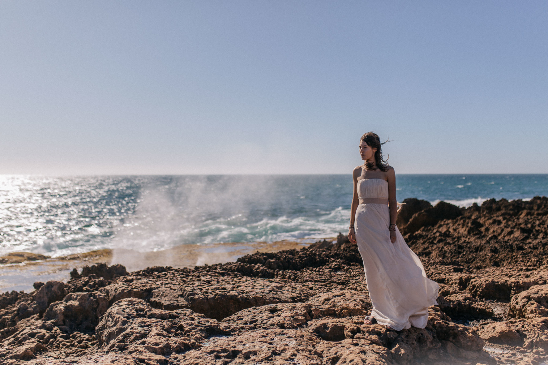 Wedding photographer perth-elopement australia-WA beach wedding WA-elfenkleid bridal gown-the quobba blow holes