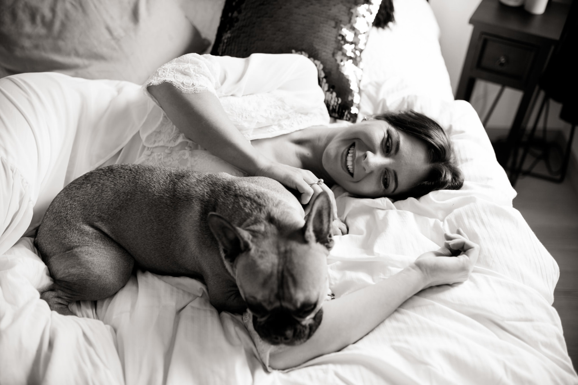 bridal boudoir with dog-french bulldog-who is mocca-fashion blogger austria-wedding photographer austria-mountain wedding