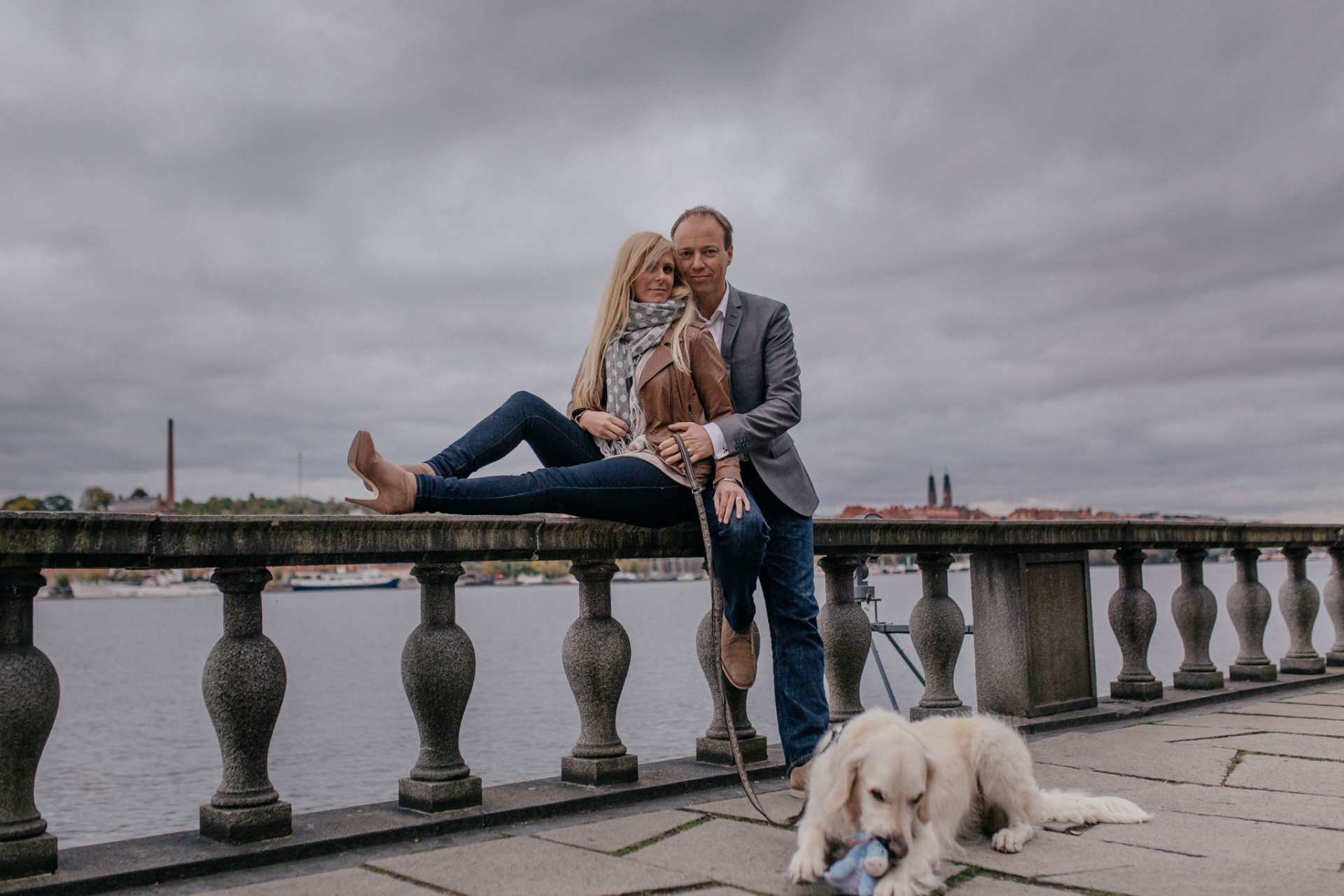 wedding photographer stockholm-engagement photos with dog-sweden elopement