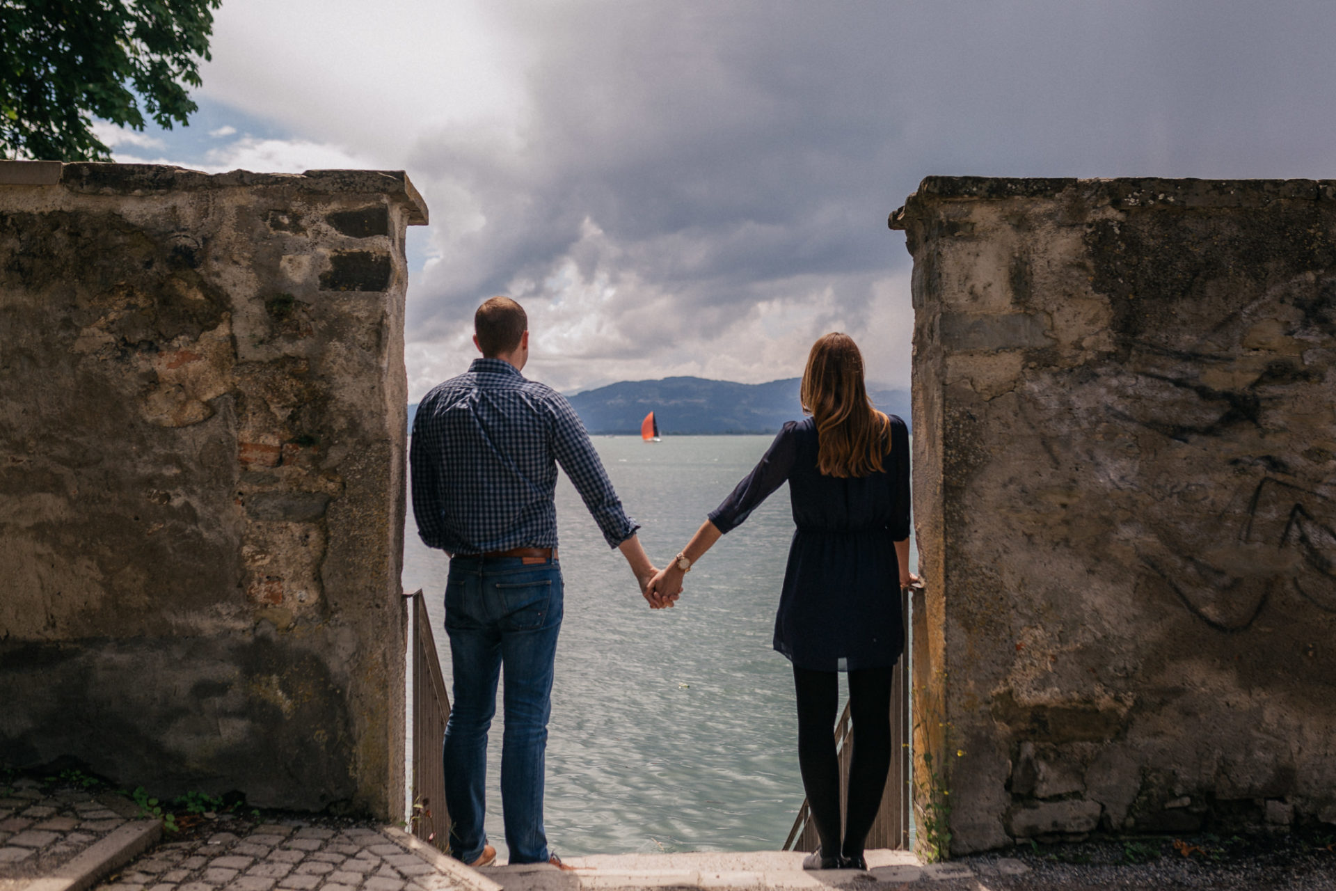 wedding photographer austria-engagement photos lake constance-individual couple portraits-mountain elopement-lindau session couple shoot
