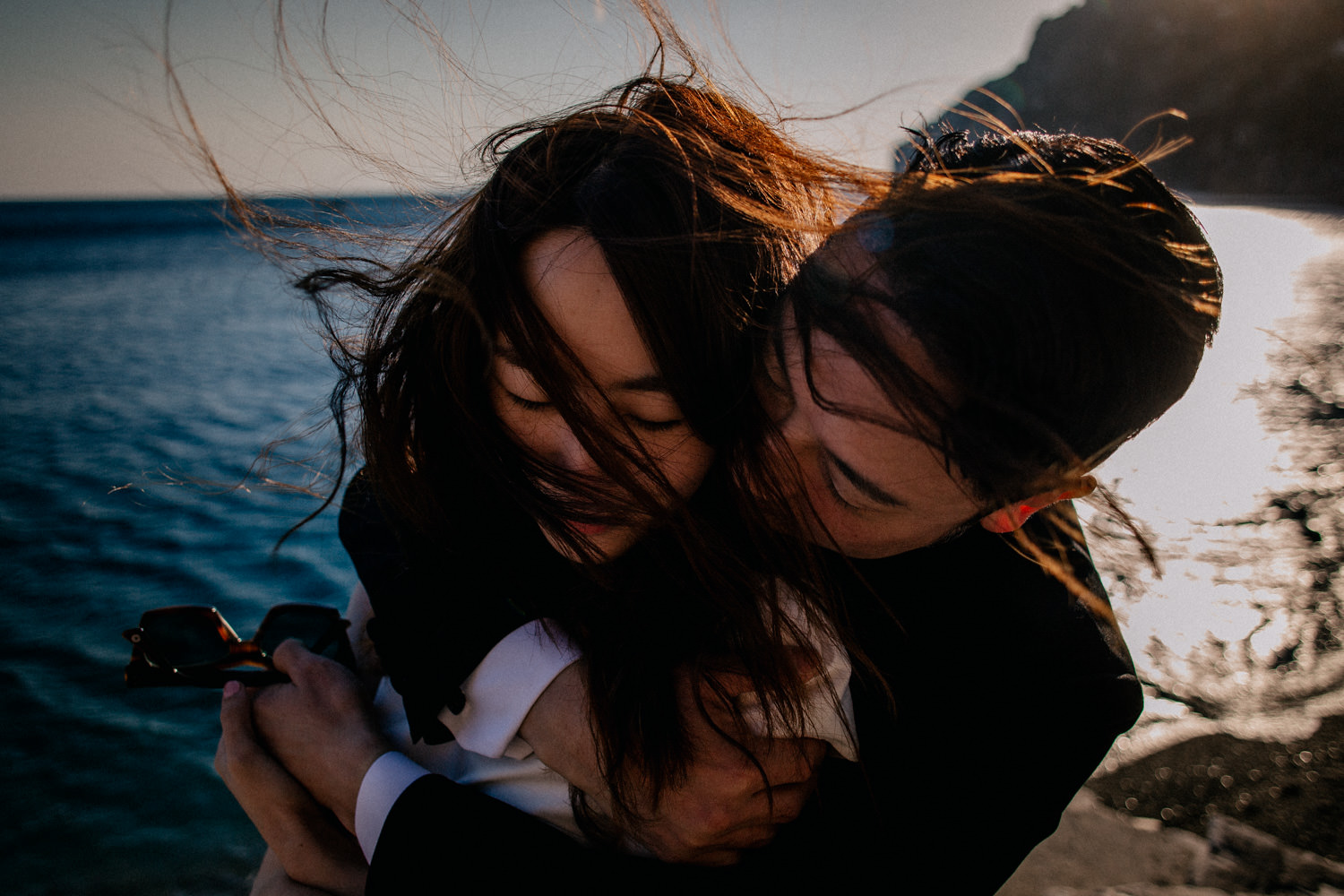 Hochzeitsfotograf Amalfi Küste-Flitterwochen Italien-Paarfotos-close up Portrait