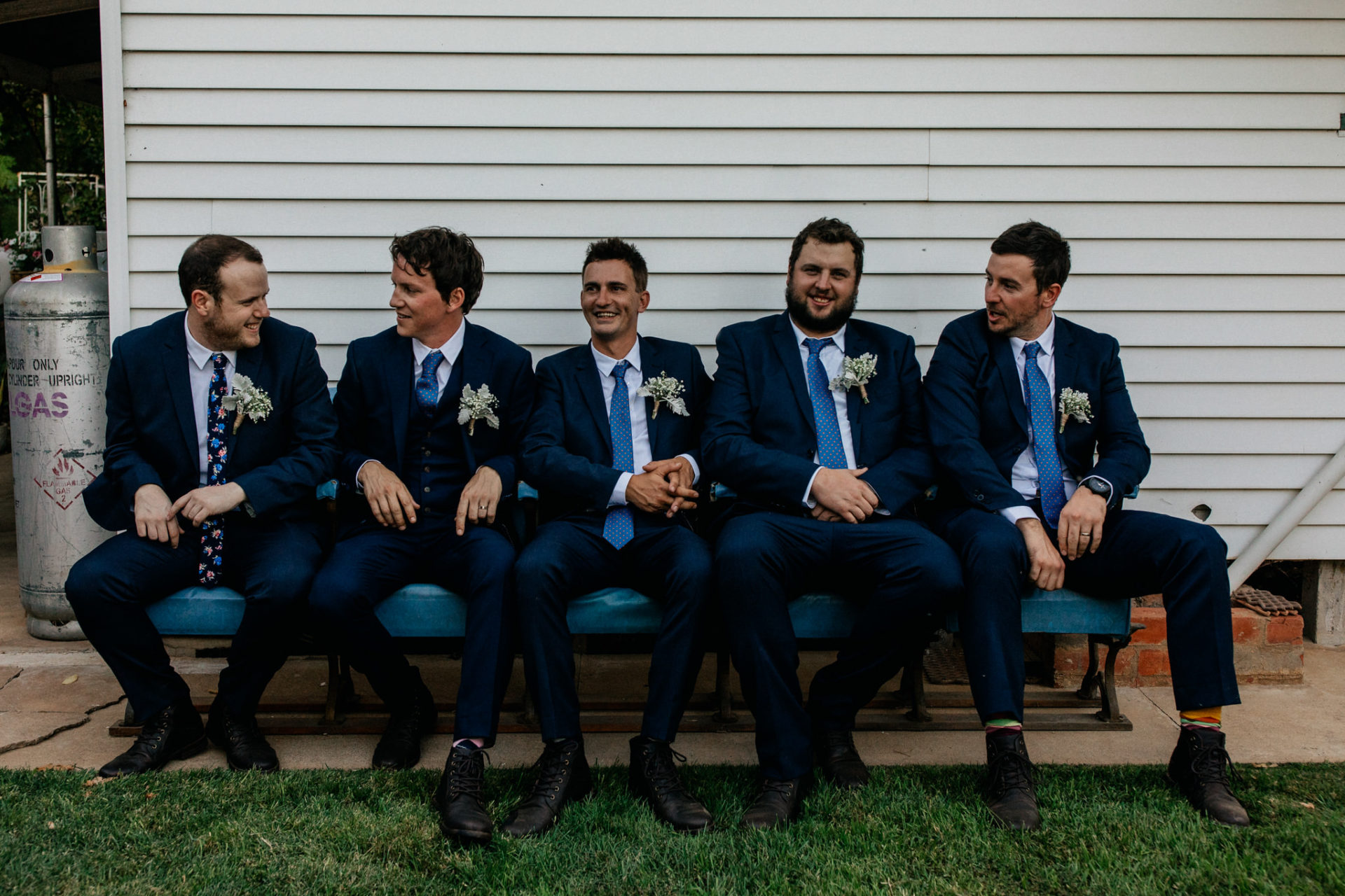 backyard-wedding-australia-melbourne-bridal-party-groomsmen-blue-suits